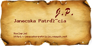 Janecska Patrícia névjegykártya