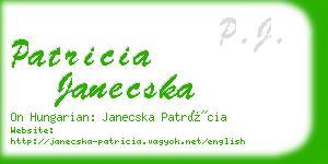 patricia janecska business card